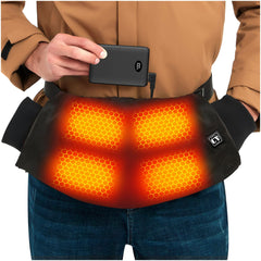 CYCYHEAT front view of heated hand muff showing design and pockets for comfortable warmth