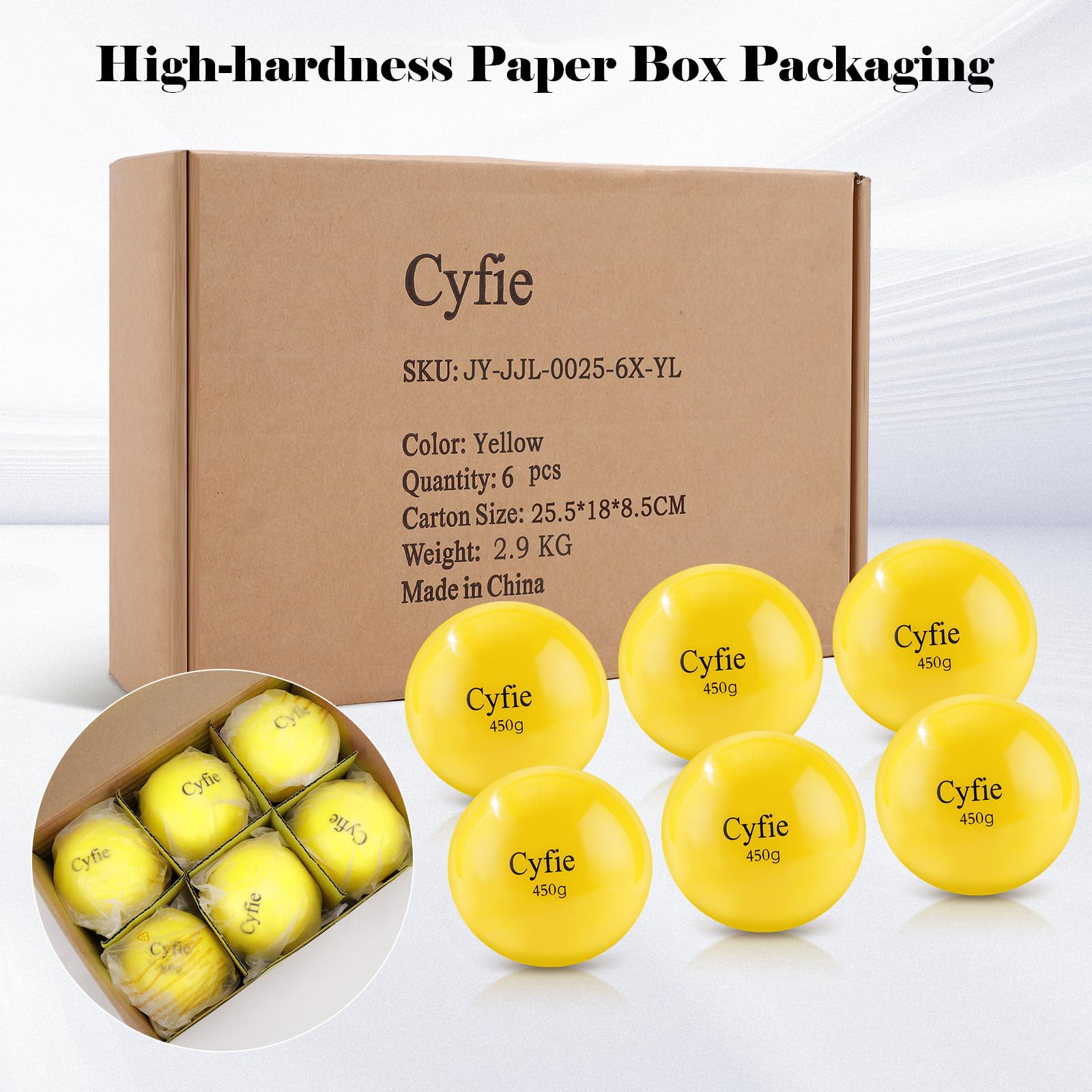 Cyfie used in a garage cage to illustrate safe, limited-space practice convenience