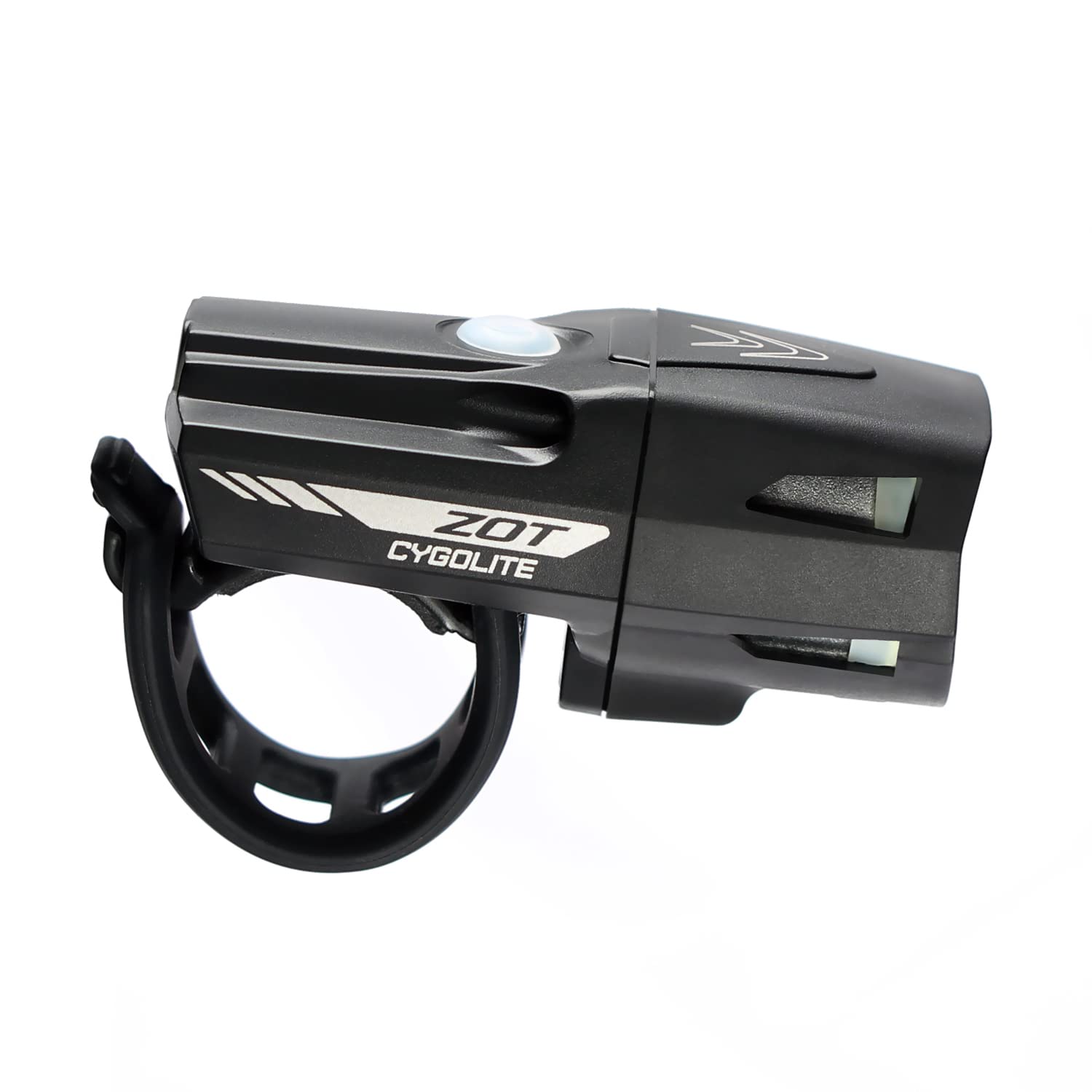 Cygolite Zot illuminating road at night with wide beam for safer riding