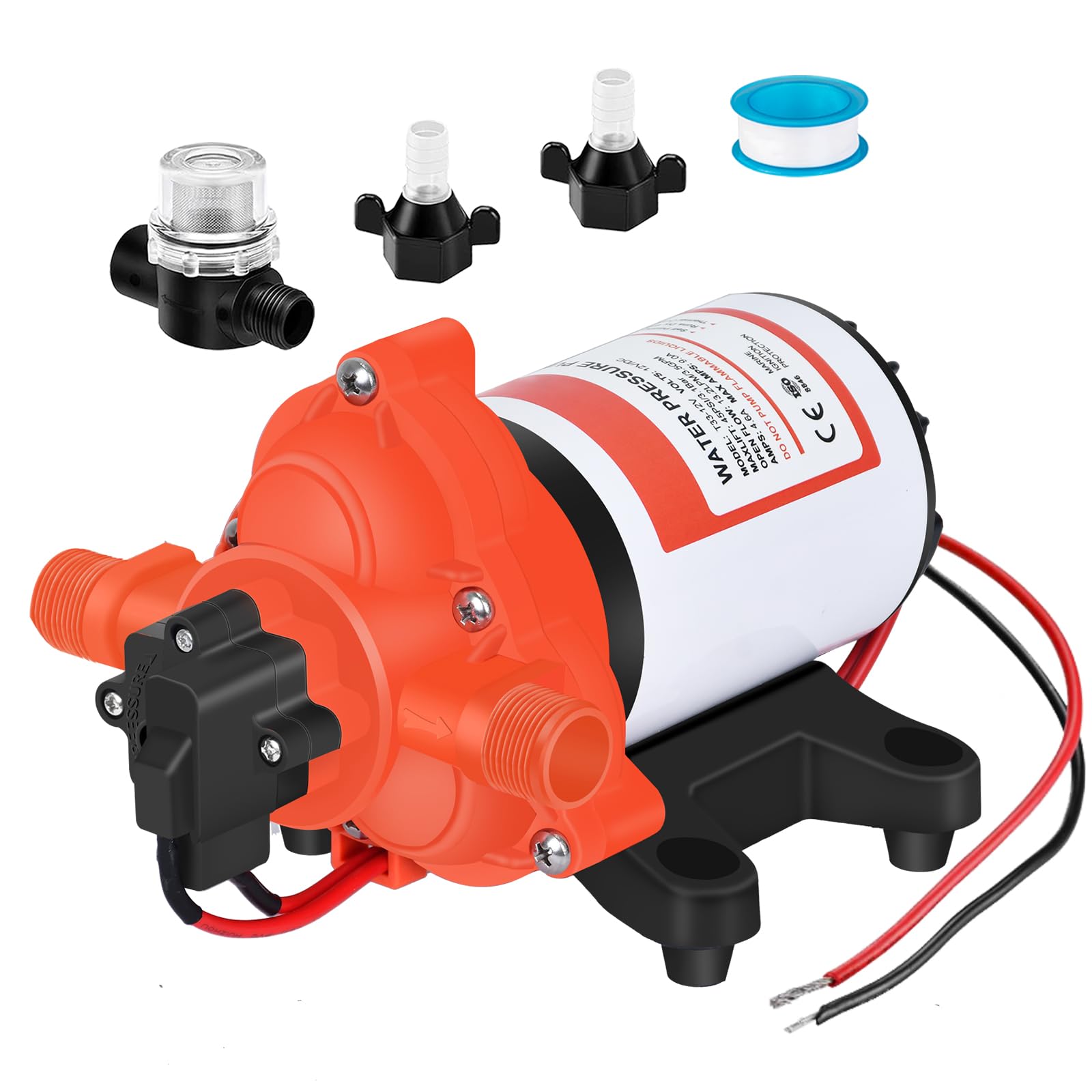 cykleking front view of pump showing compact portable design and durable housing