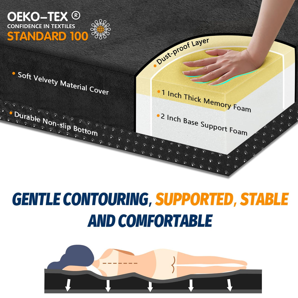 CYMULA closeup of memory foam texture highlighting contouring comfort