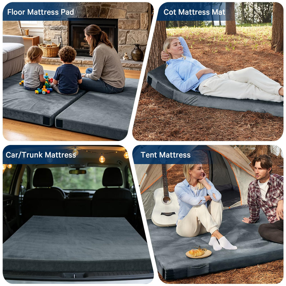 CYMULA mat inside a tent demonstrates stable, cushioned sleep surface