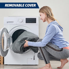 CYMULA zipper and removable cover detail highlights washable, waterproof benefit