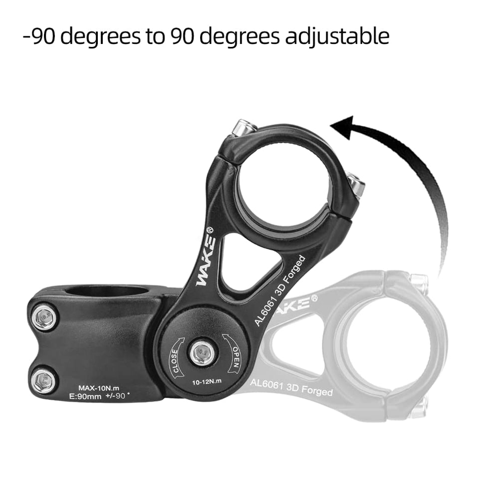 CYSKY stem bar clamp closeup showing secure 31.8mm and 25.4mm shim compatibility