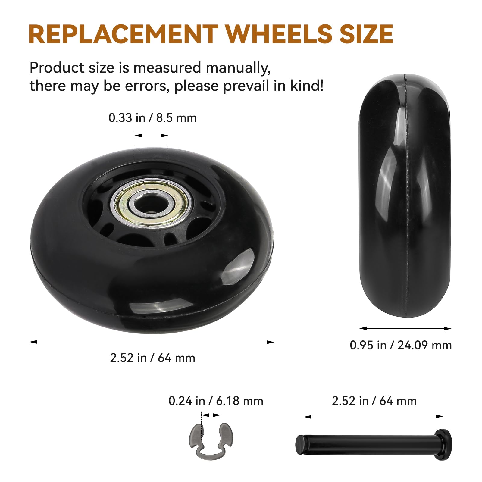 Czarixa side profile 64mm wheel highlighting balanced clearance