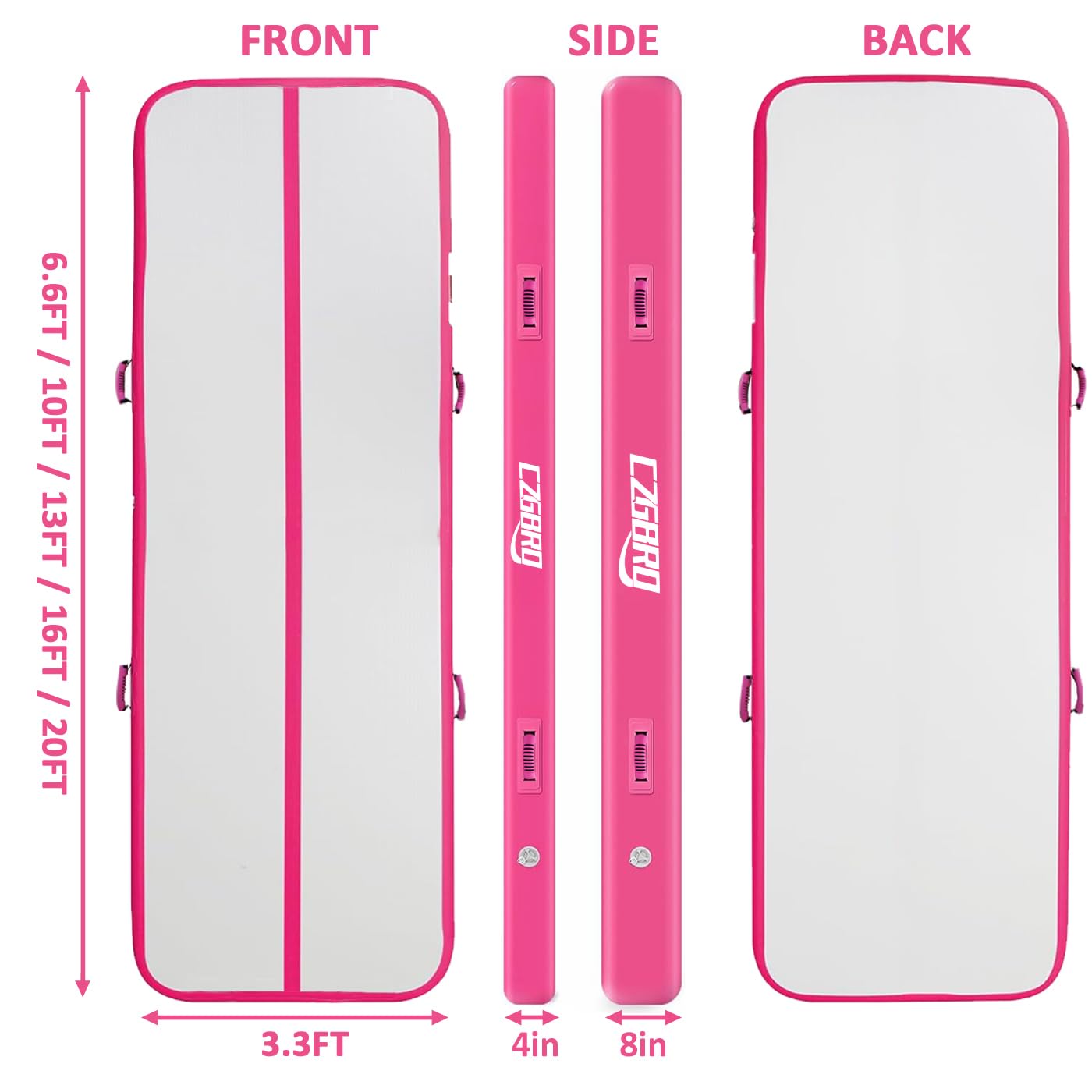 CZGBRO center line guide visible on mat to help athletes maintain alignment