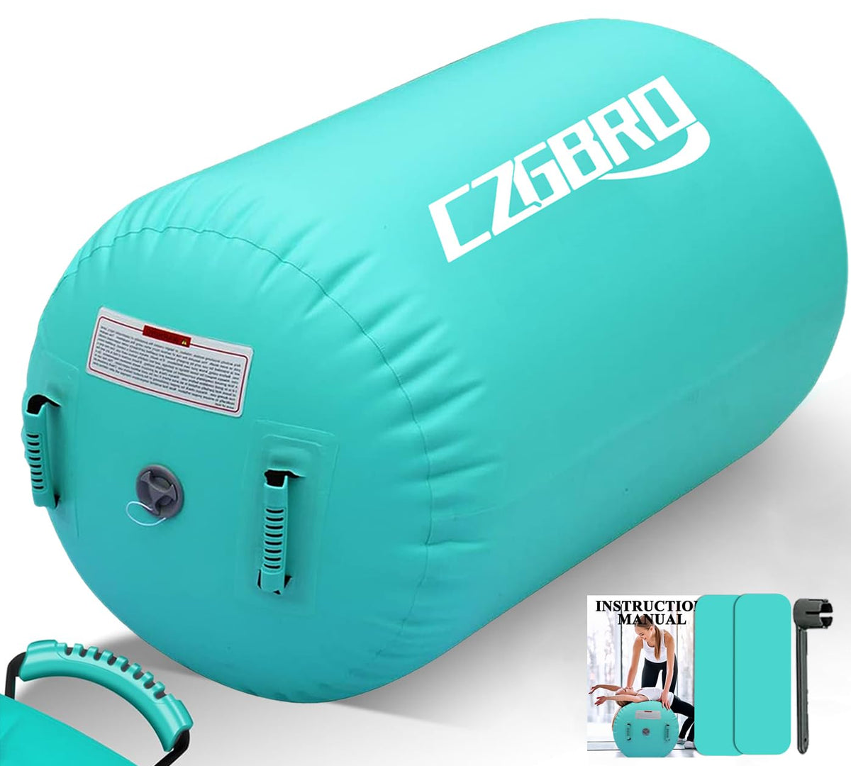CZGBRO front view of green barrel showing stable training surface and balance support