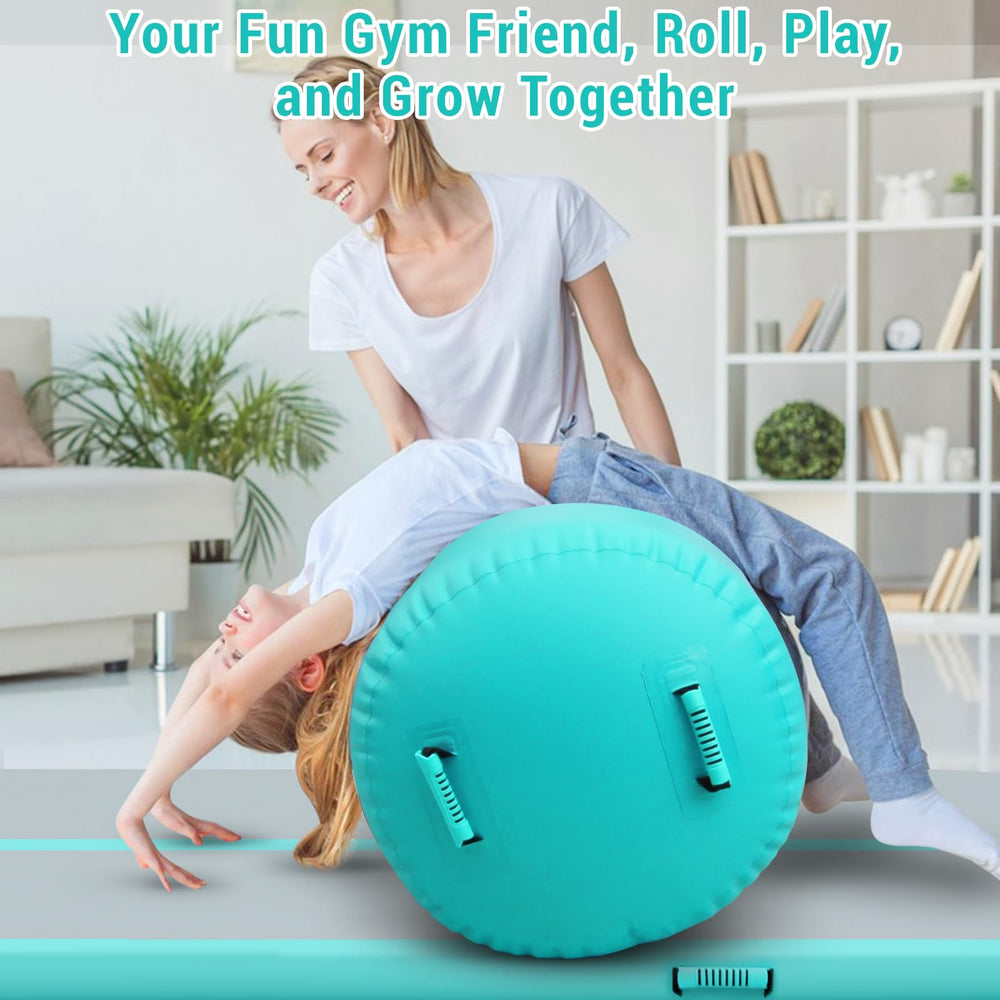 CZGBRO side profile of inflated roller showing curved shape that aids flexibility
