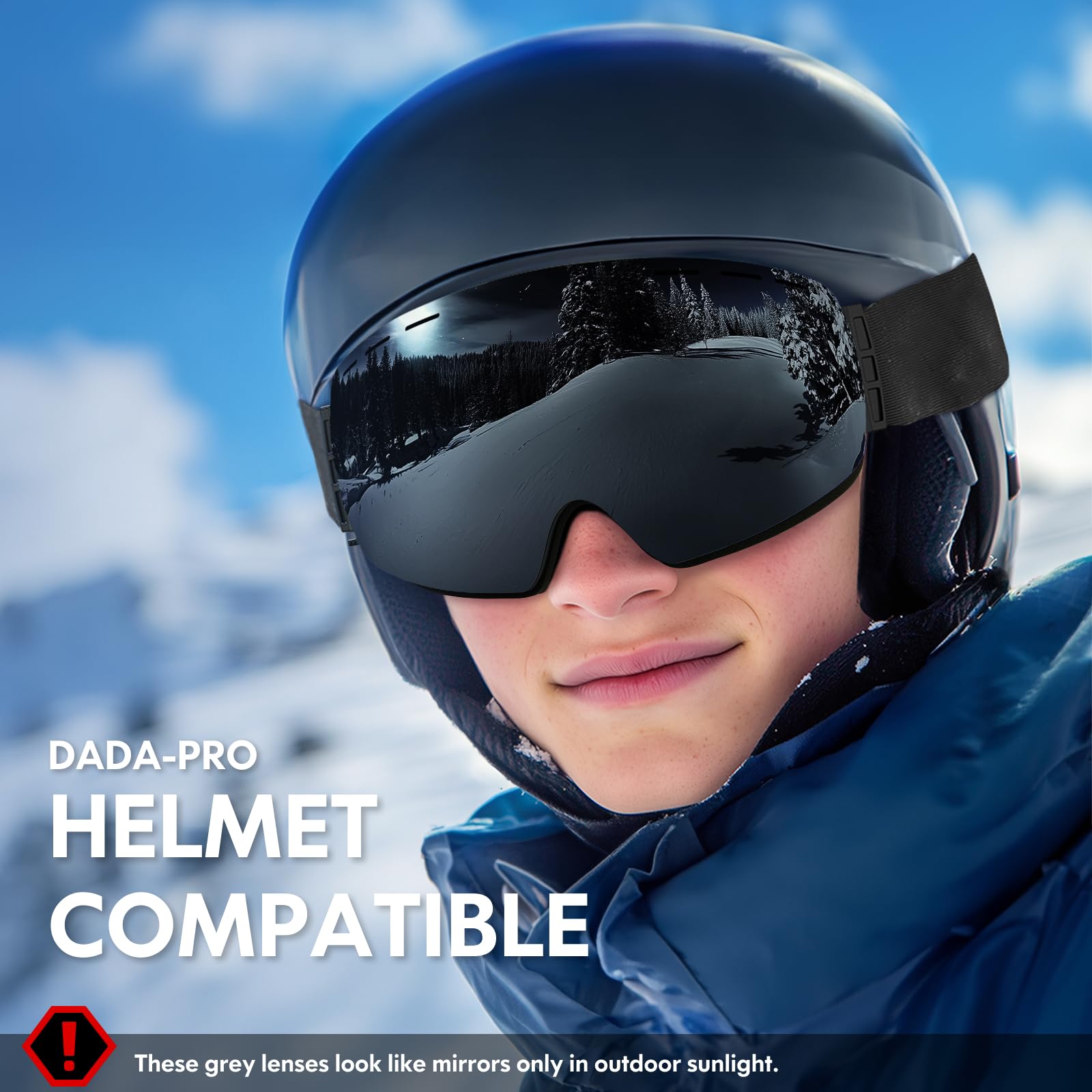 DADA-PRO lifestyle on snowboard showing real-world protection benefit