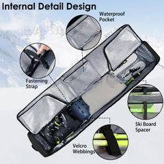 DAFISKY close-up of thick foam padding protecting bindings and edges for impact resistance