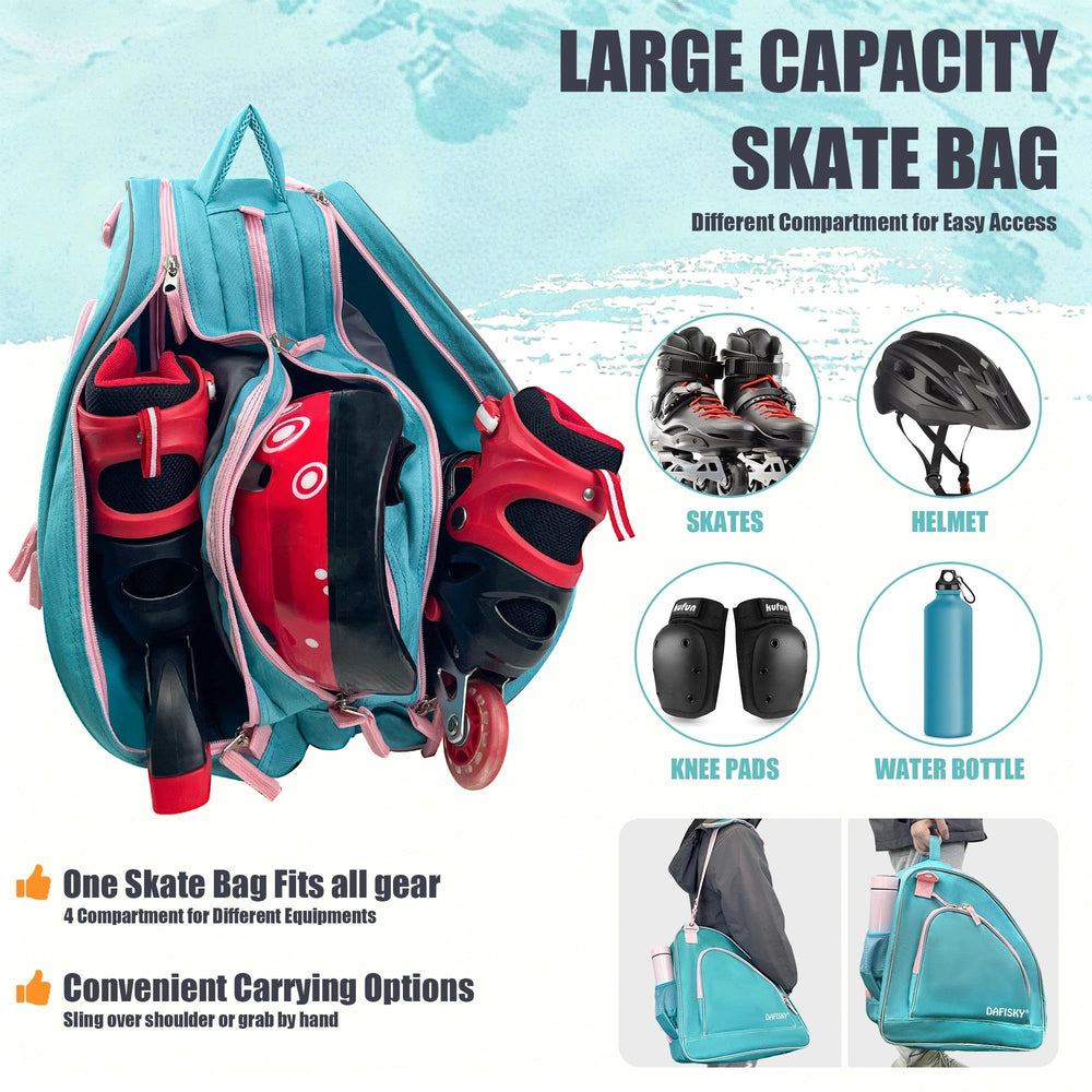 DAFISKY middle compartment holding helmet and pads to prevent odor transfer