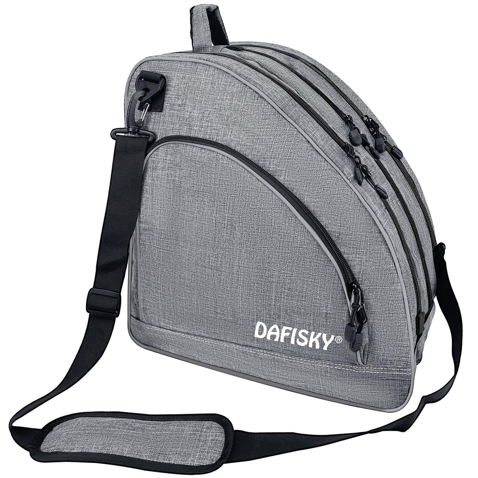 DAFISKY skate bag front view showing roomy storage and durable build