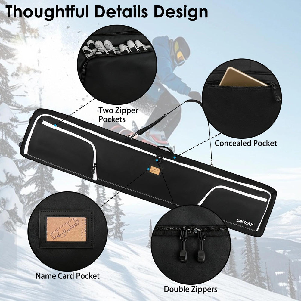 DAFISKY durable tank‑style wheels and ergonomic handle for effortless rolling