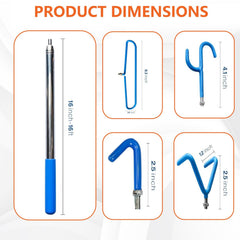 Daily Favorites close-up of the three hook heads showing durable stainless retrieval options