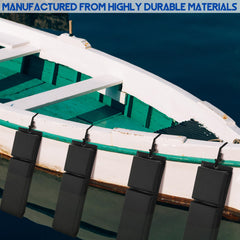 DaisyInner fender installed on pontoon side providing hull protection