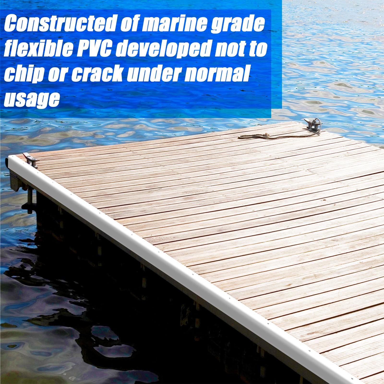 DaisyInner bumpers protecting a boat in a marina slip for peace of mind