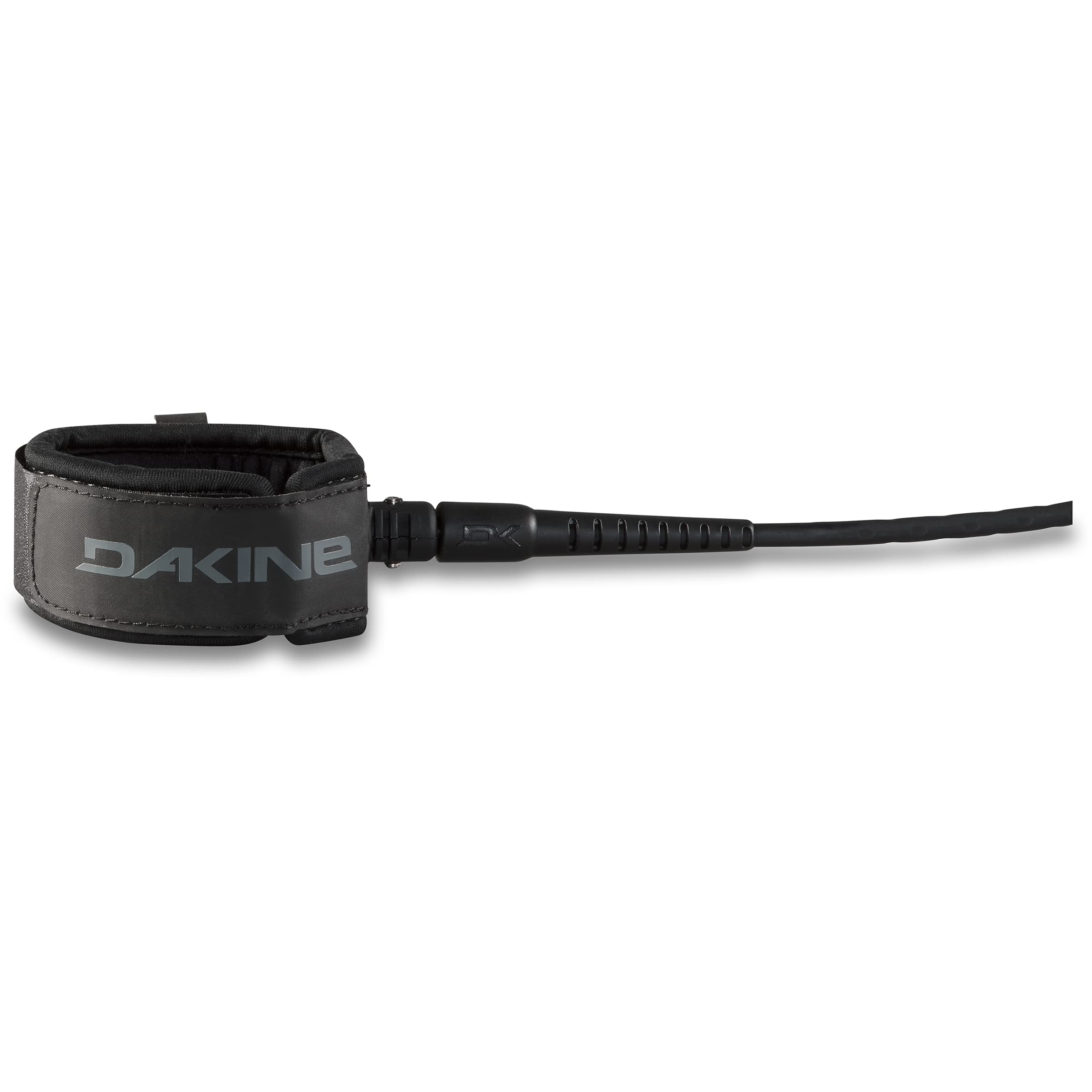 Dakine ankle cuff close-up with molded neoprene and hydrophobic webbing benefit