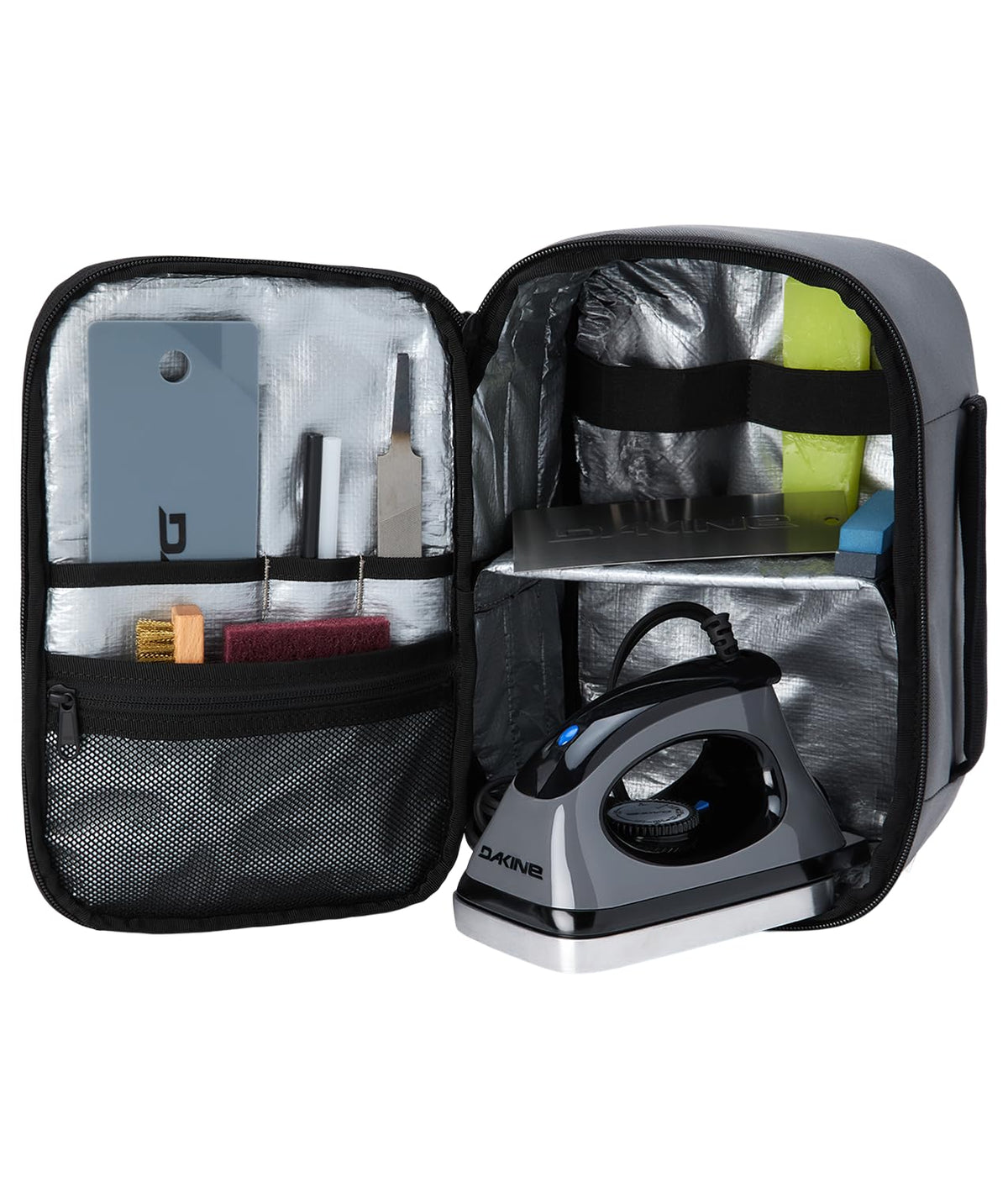 Dakine Super Tuning Kit Castlerock front view open showing organized tools for easy travel