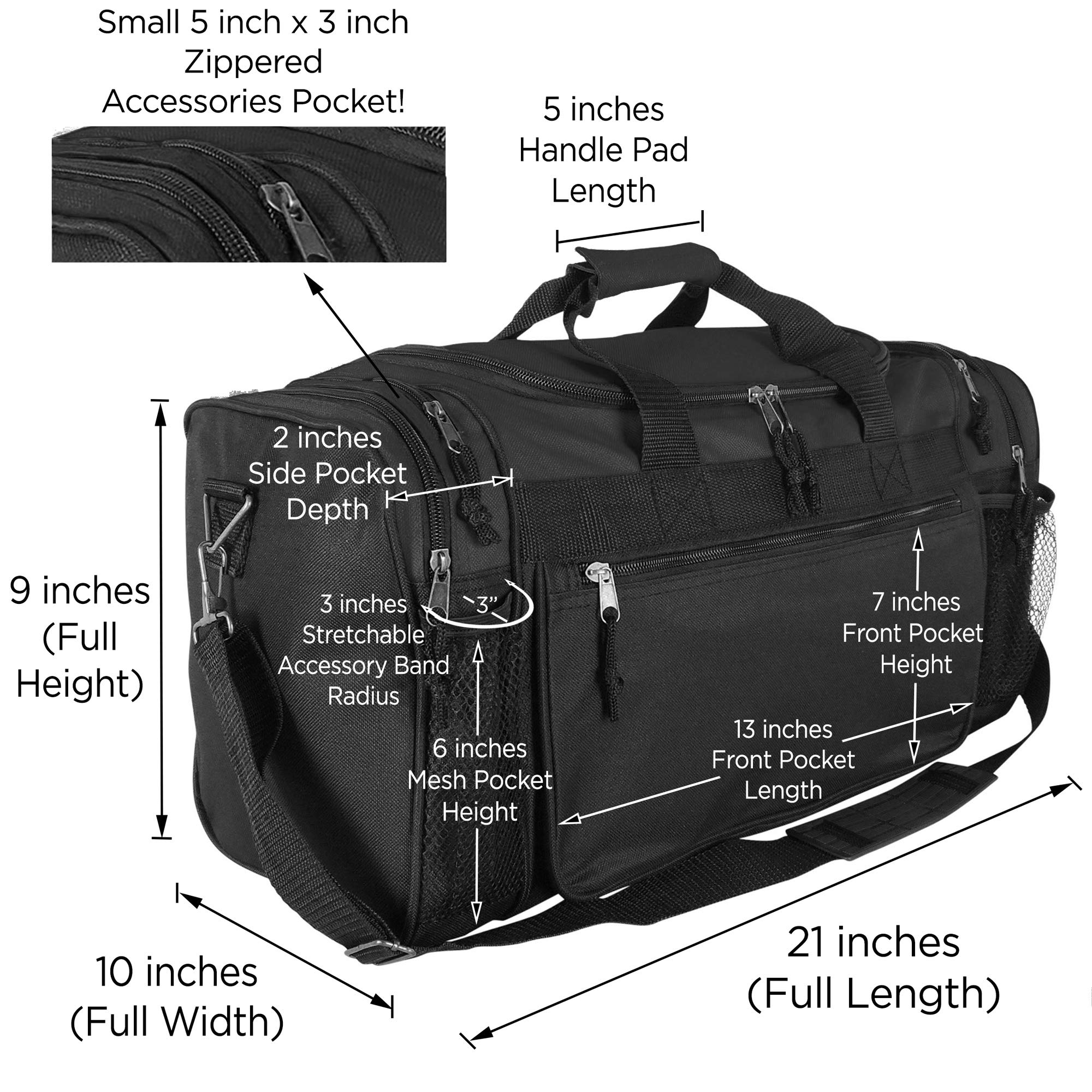 DALIX top open view of dual-zip main compartment for easy packing