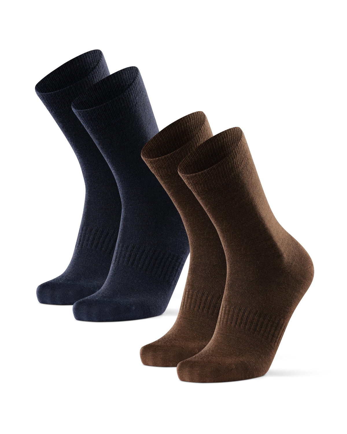 DANISH ENDURANCE front view of sock pair showing colours and packaging benefit comfort