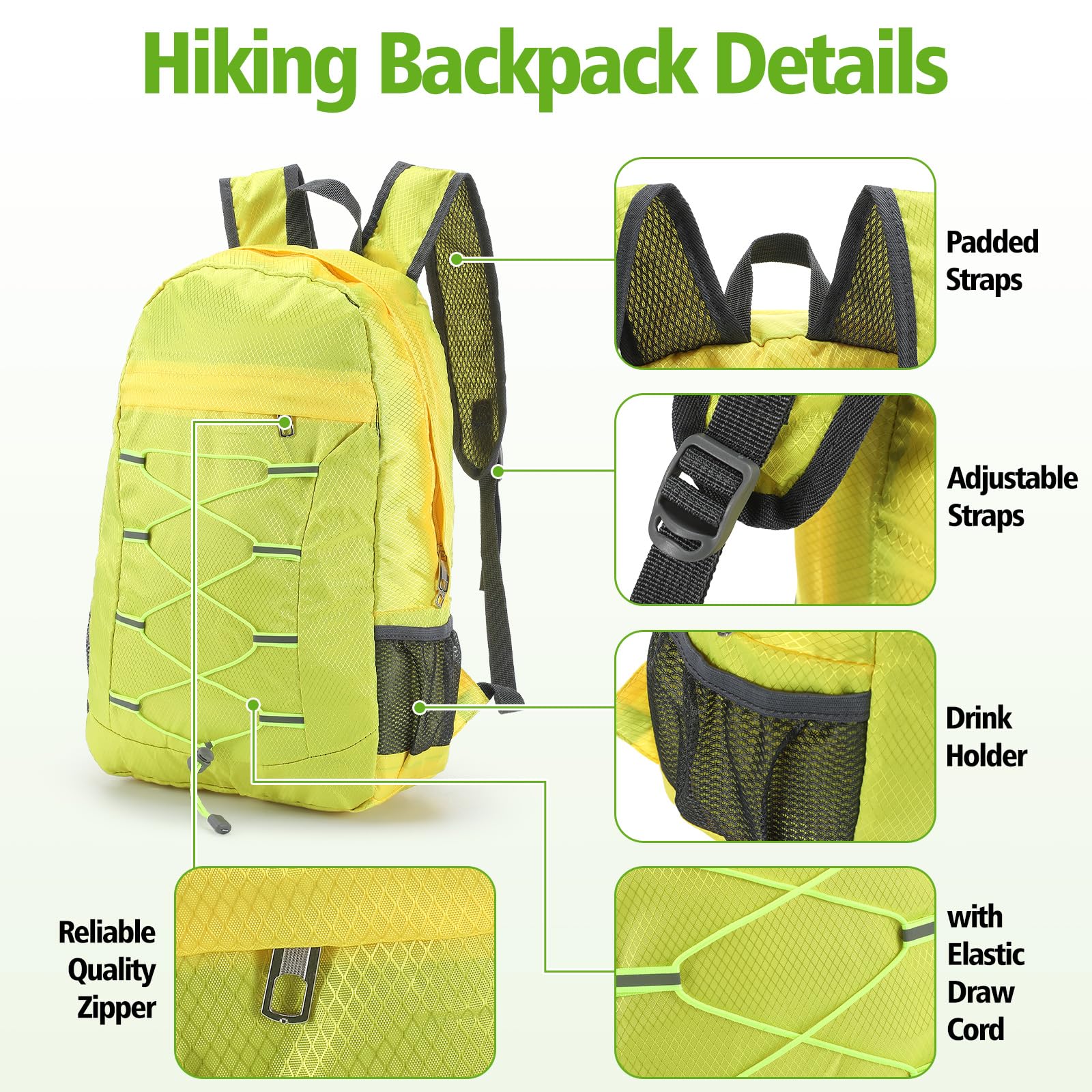Dansydaisy stacked folded backpacks compact for storage and convenient transport