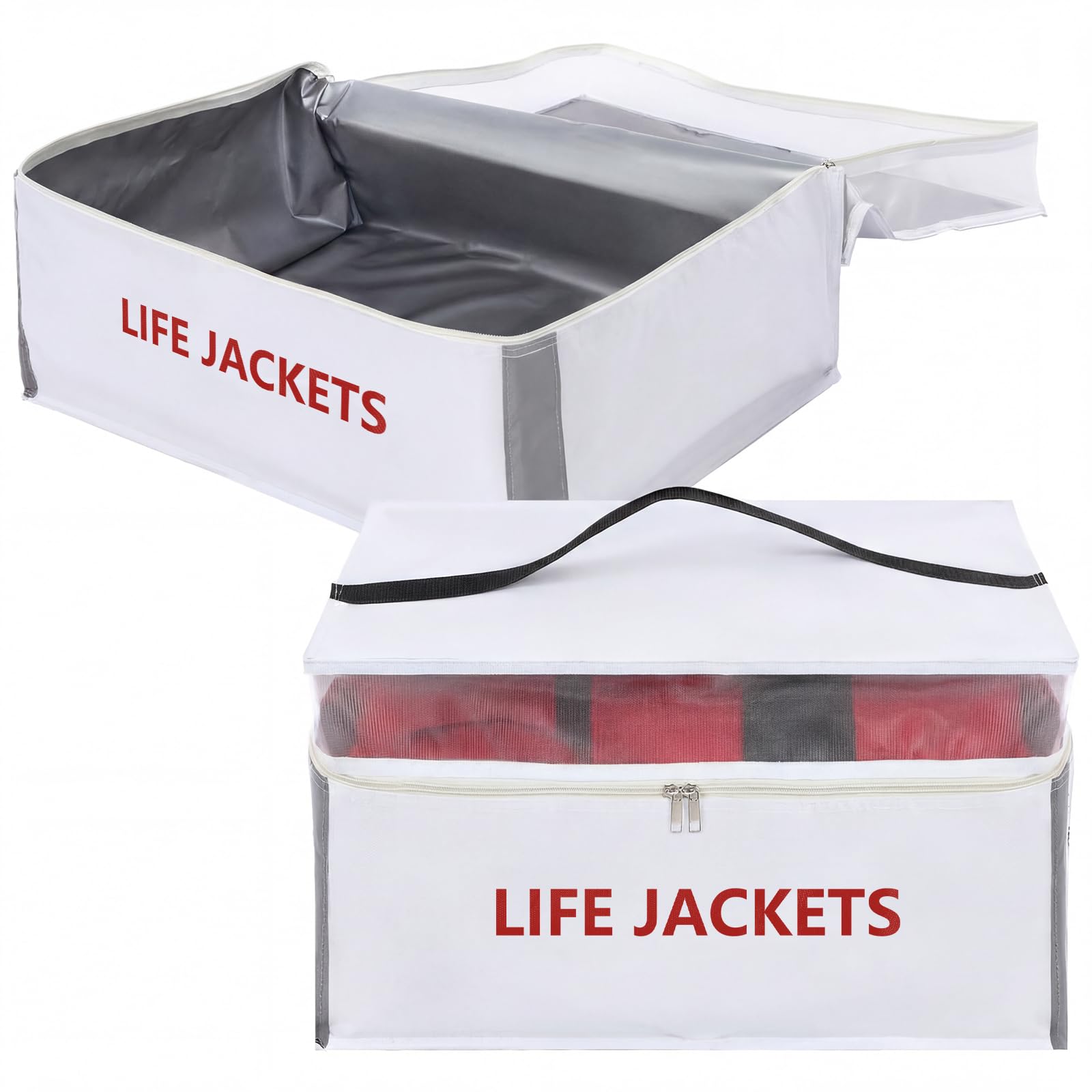 Dansydaisy front view showing two storage bags and easy organization benefit
