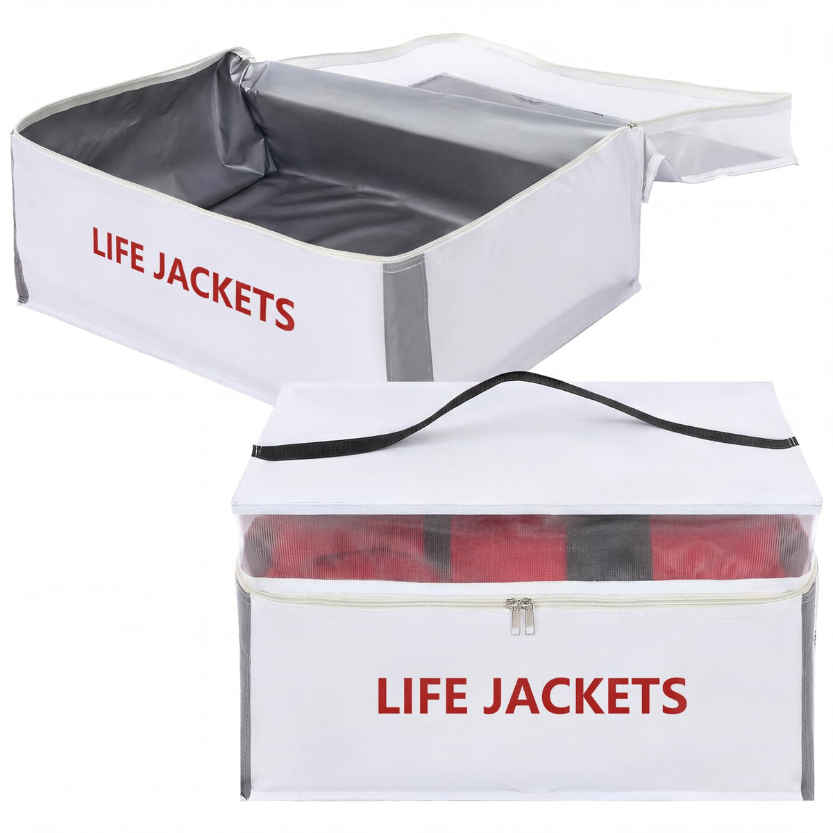 Dansydaisy front view showing two storage bags and easy organization benefit