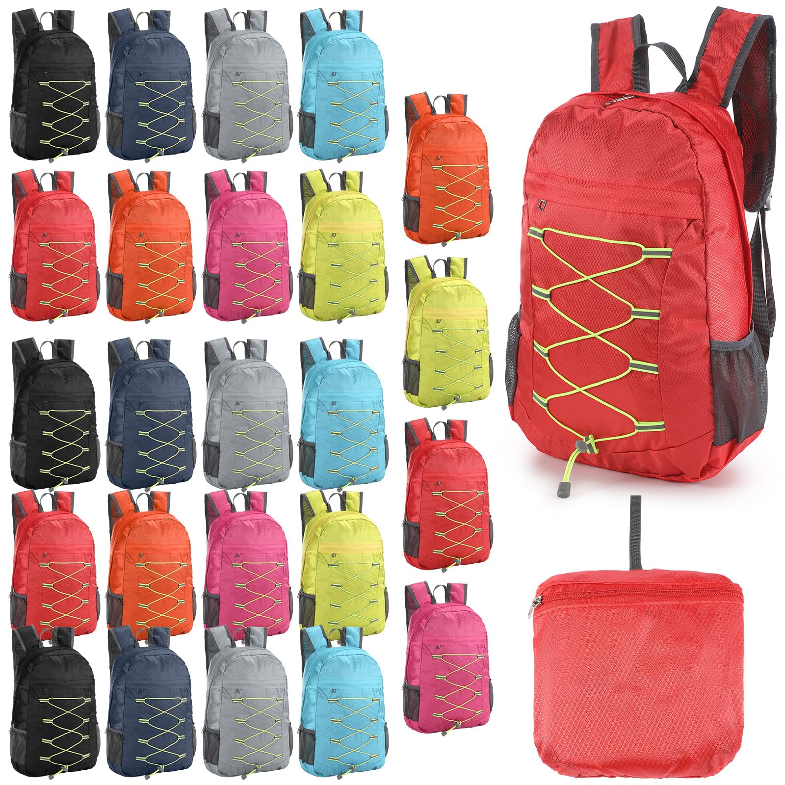 Dansydaisy side mesh pocket holding water bottle for quick hydration on the go