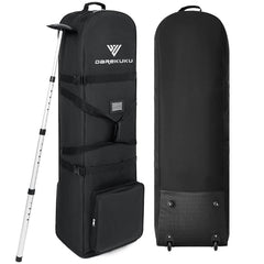 DAREKUKU front view showing full bag protecting clubs for travel