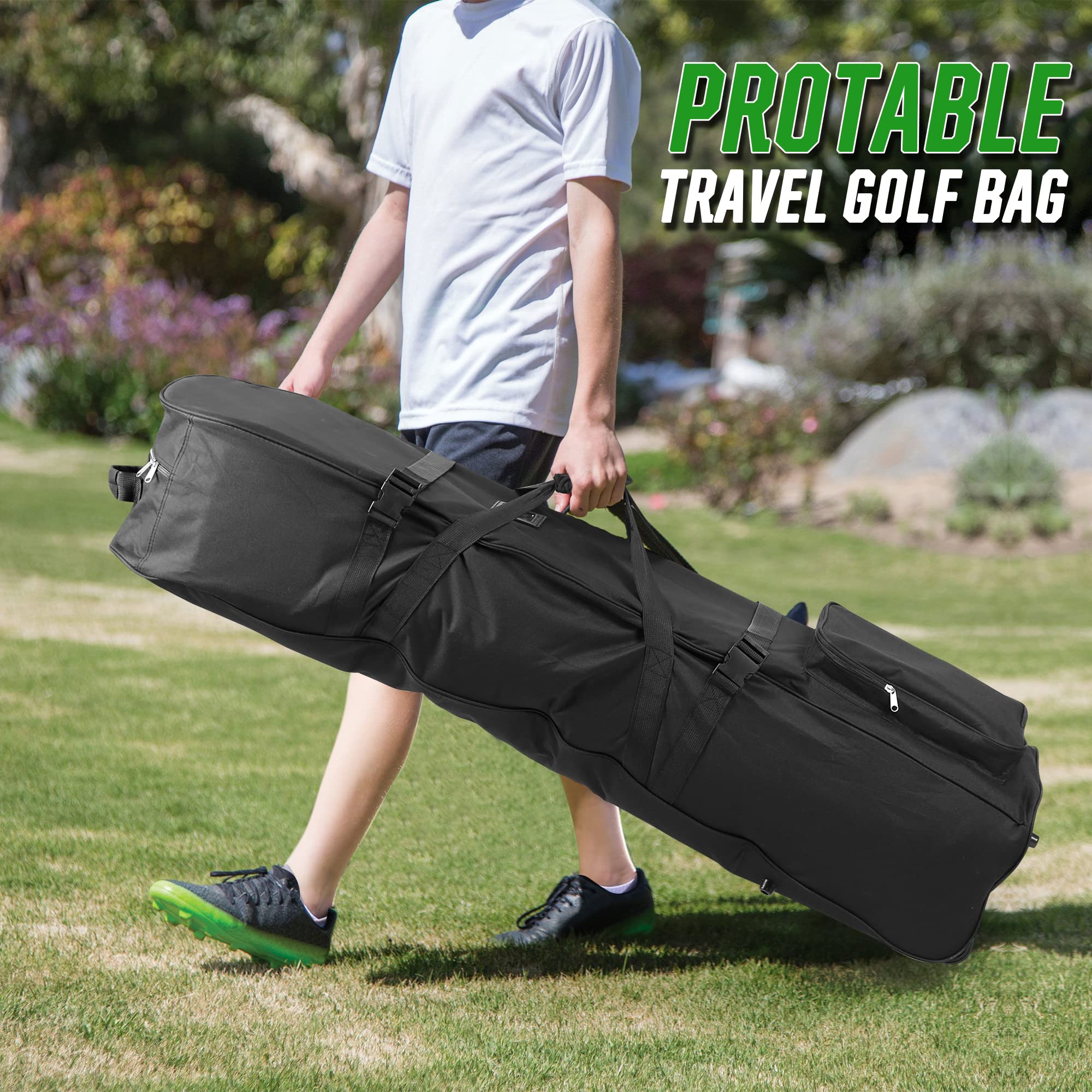 DAREKUKU travel bag in airport scene highlighting portability and protection