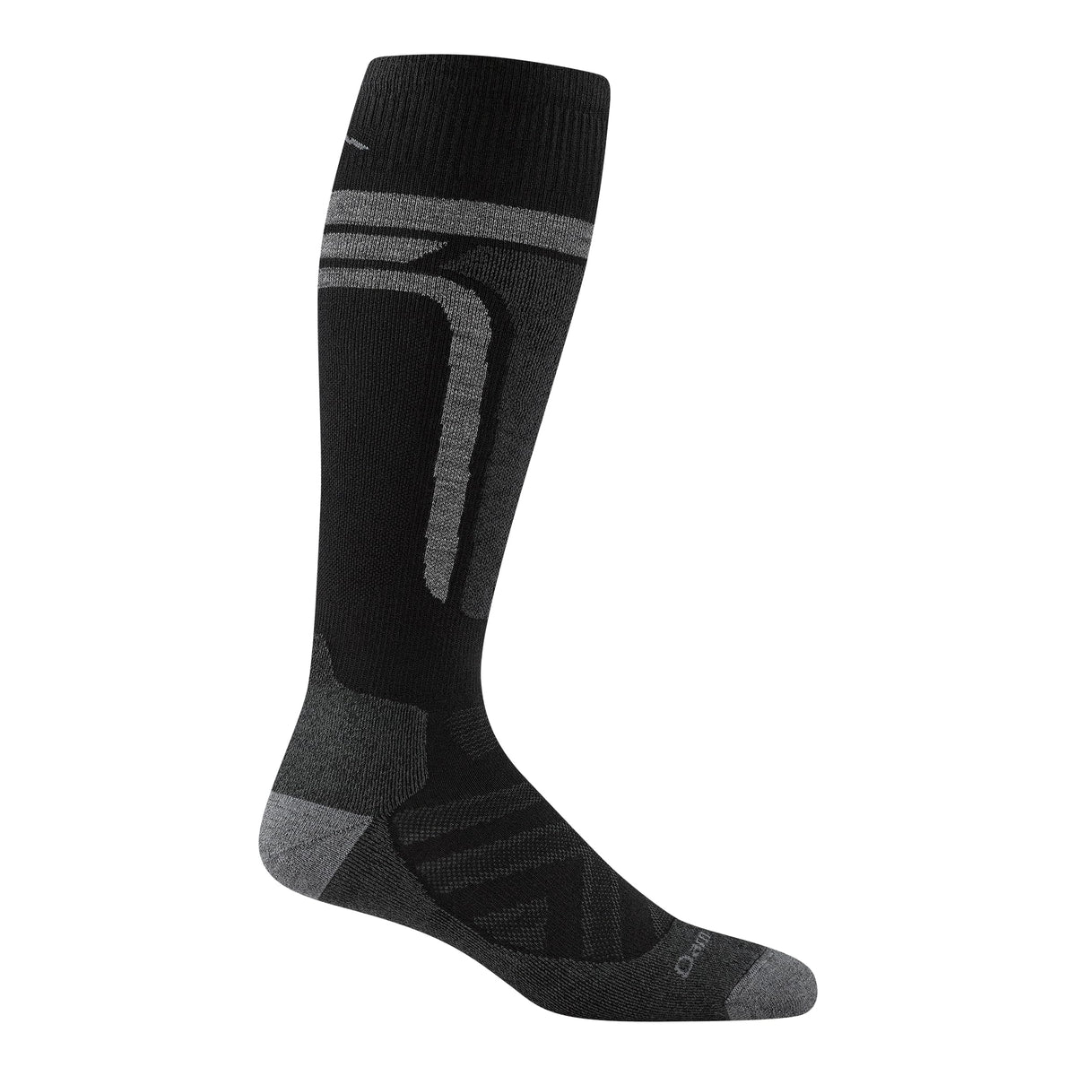 Darn Tough Edge front view showing sock cuff and branding, durable comfort