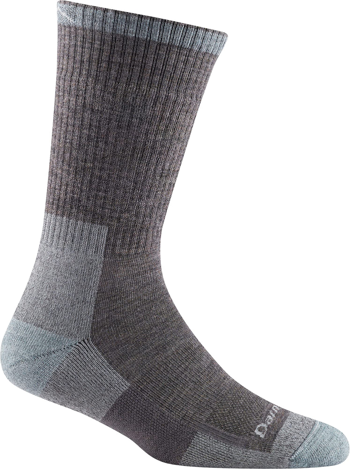 Darn Tough front packaging view showing shale color and boot sock benefit