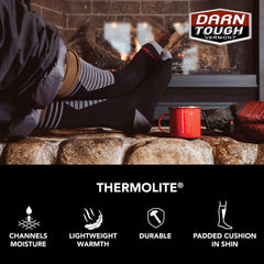 Darn Tough reinforced heel and toe detail improving durability and longer wear