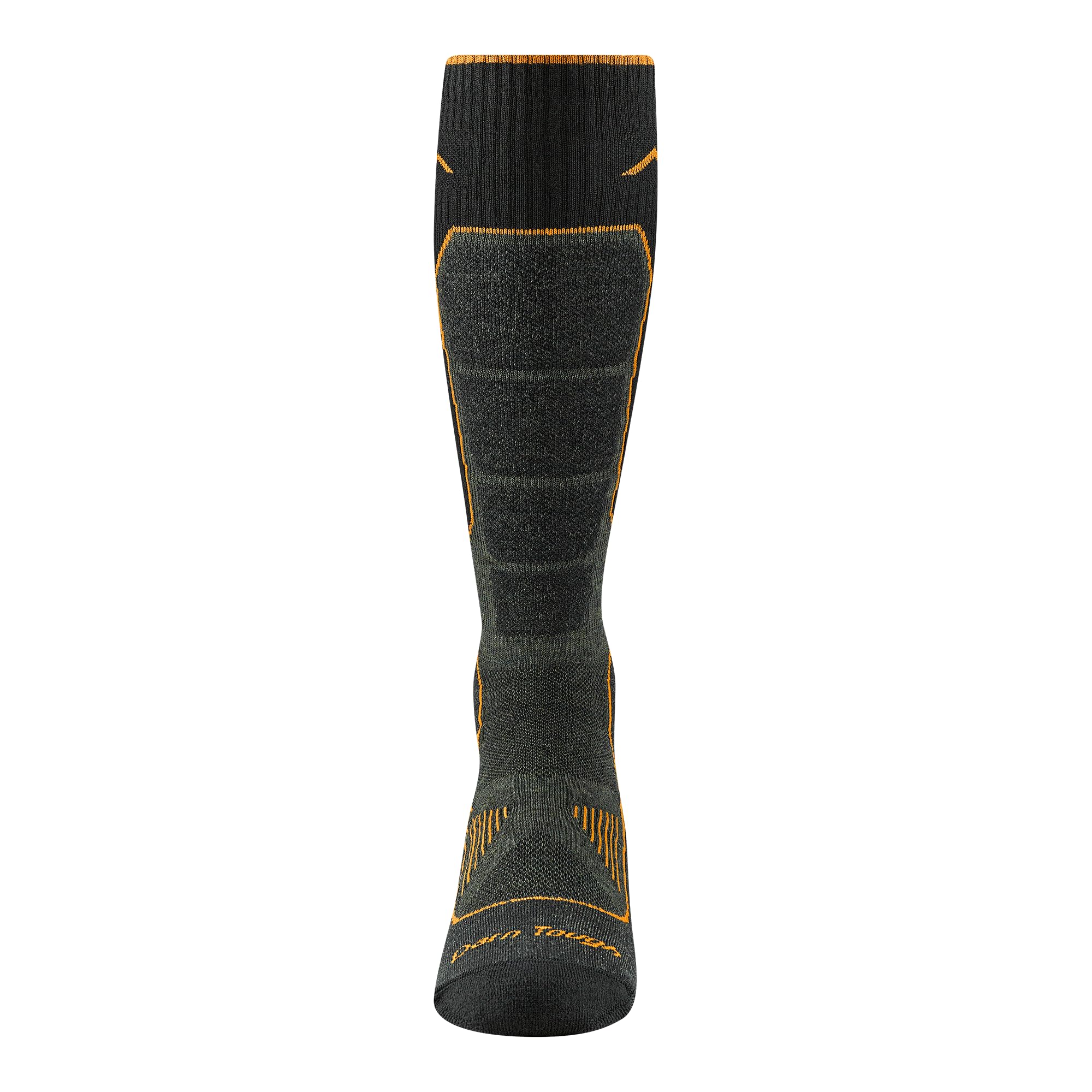 Darn Tough sock inside hunting boot illustrating secure fit and comfort