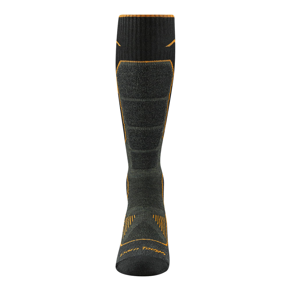 Darn Tough sock inside hunting boot illustrating secure fit and comfort