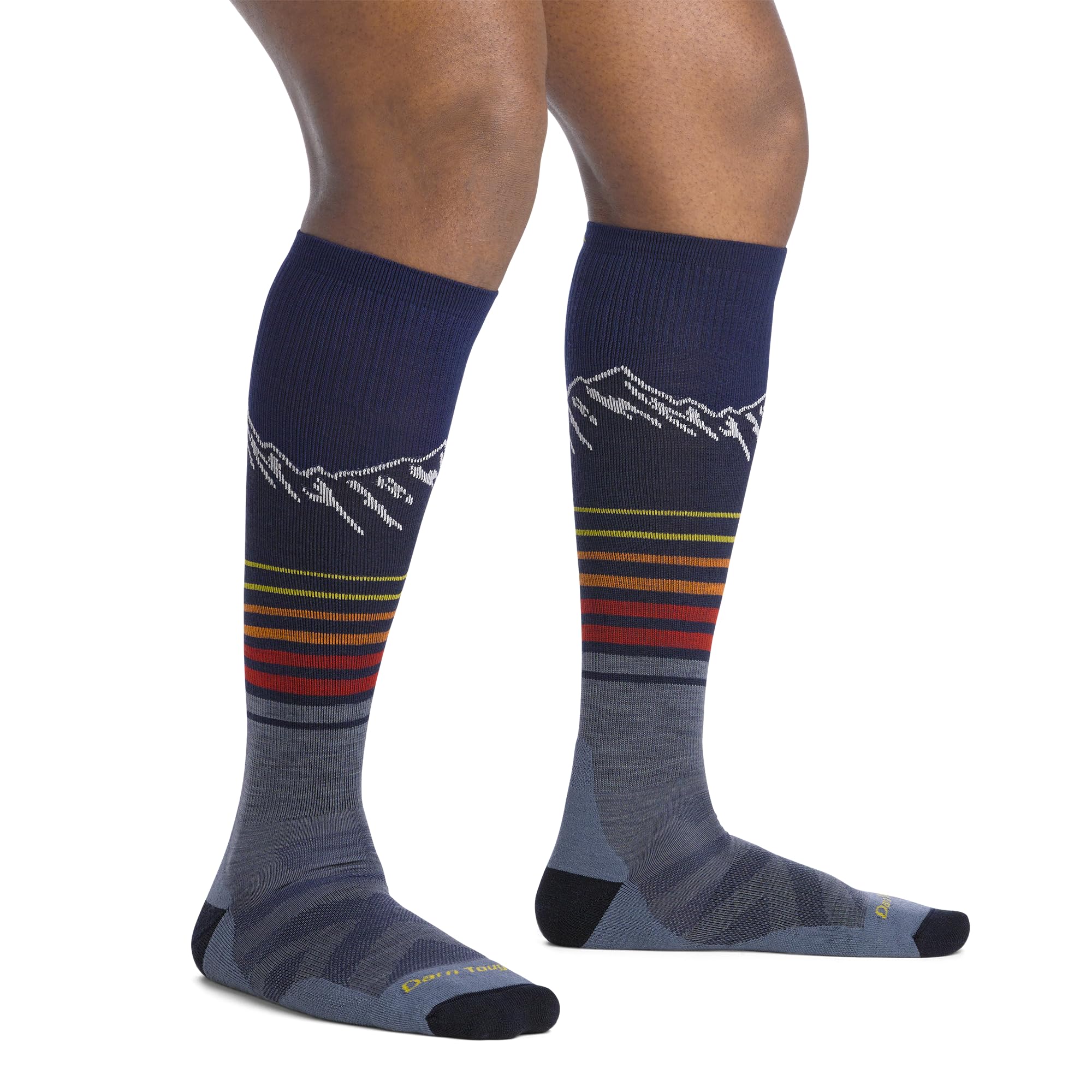 Darn Tough socks worn outdoors highlighting all-weather performance
