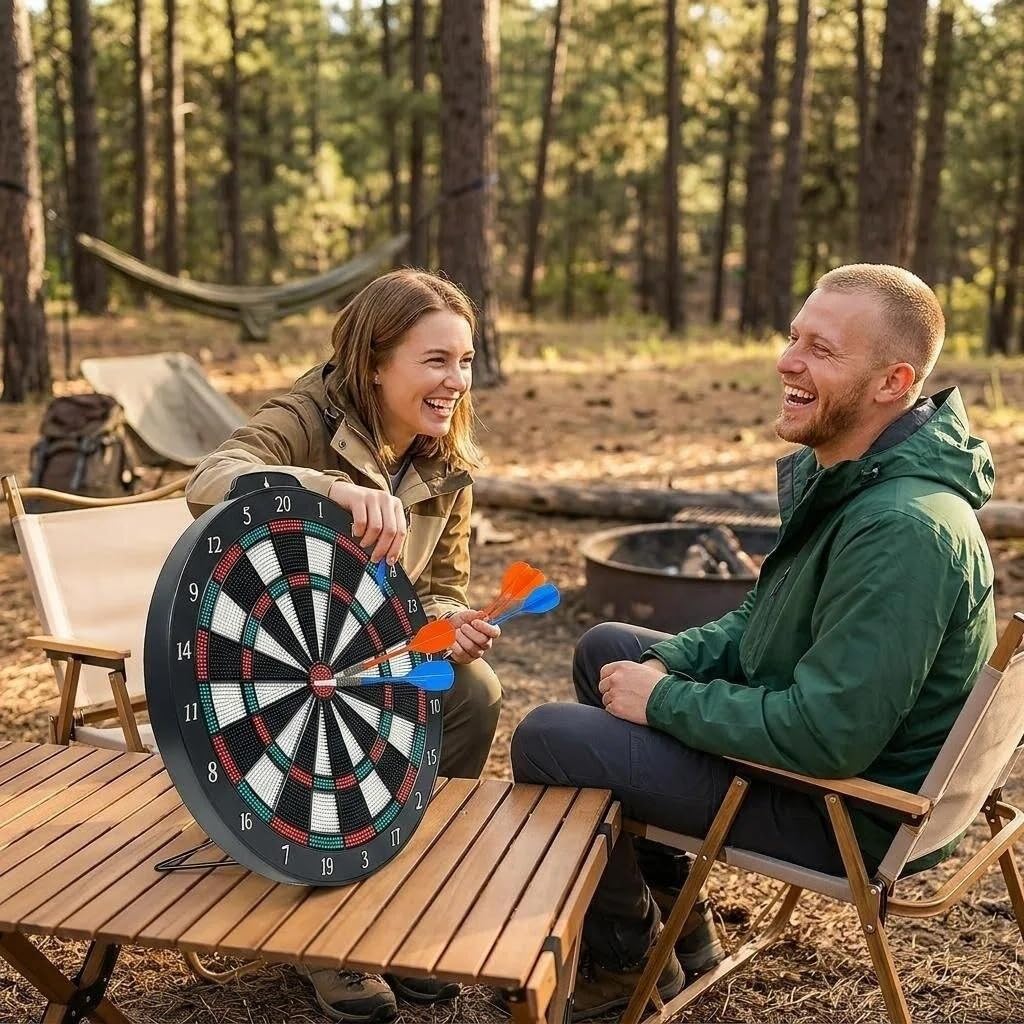 DartVibe family playing outside showing pet-friendly and social fun
