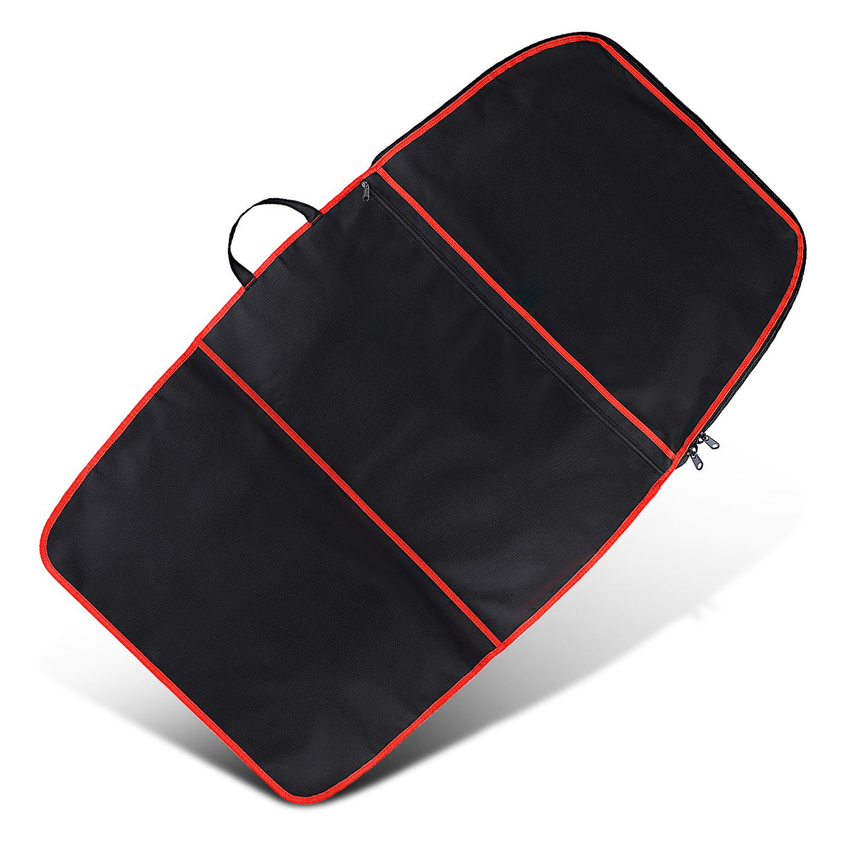 Dawitrly front view showing clean black and red stripe for visible protection