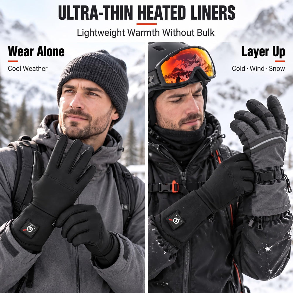 day wolf liners worn during a commute providing warmth and touchscreen access