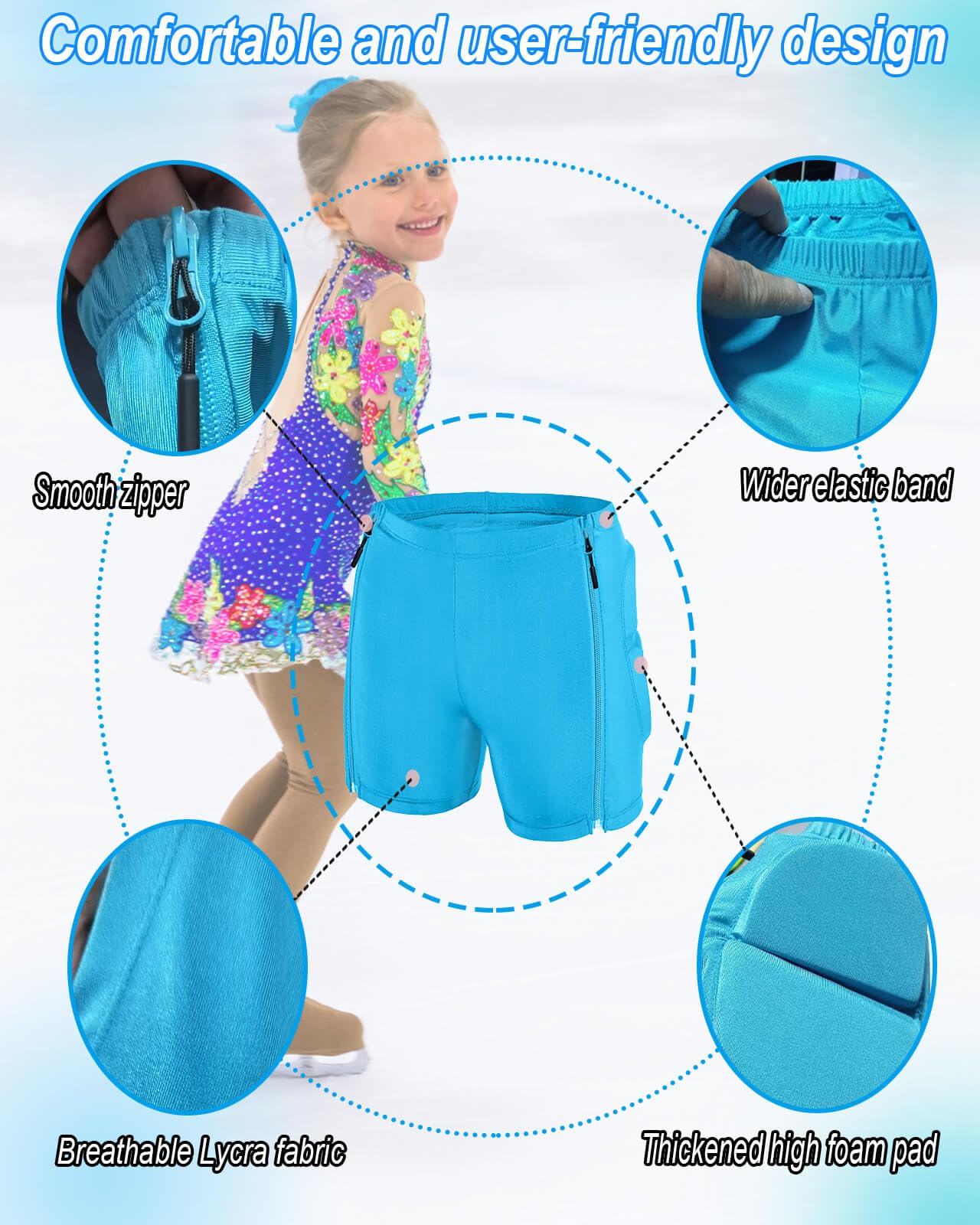 DBaoXiaoMu child wearing shorts while ice skating to reduce fall impact
