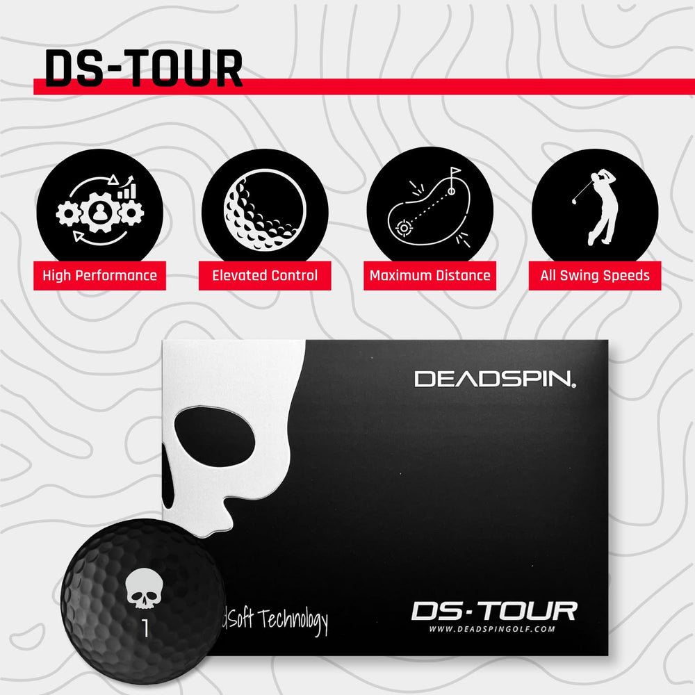 Deadspin Golf single matte black ball highlighting sleek look and reduced glare