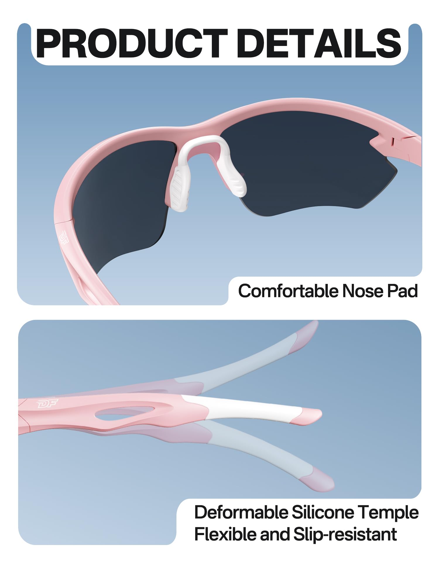 DEAFRAIN TR90 frame flexibility close-up for durable lightweight comfort