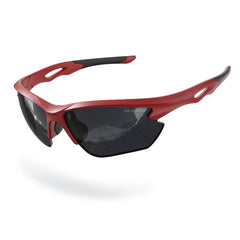 DEAFRAIN front view polarized sunglasses showing sleek sport frame and clear benefit