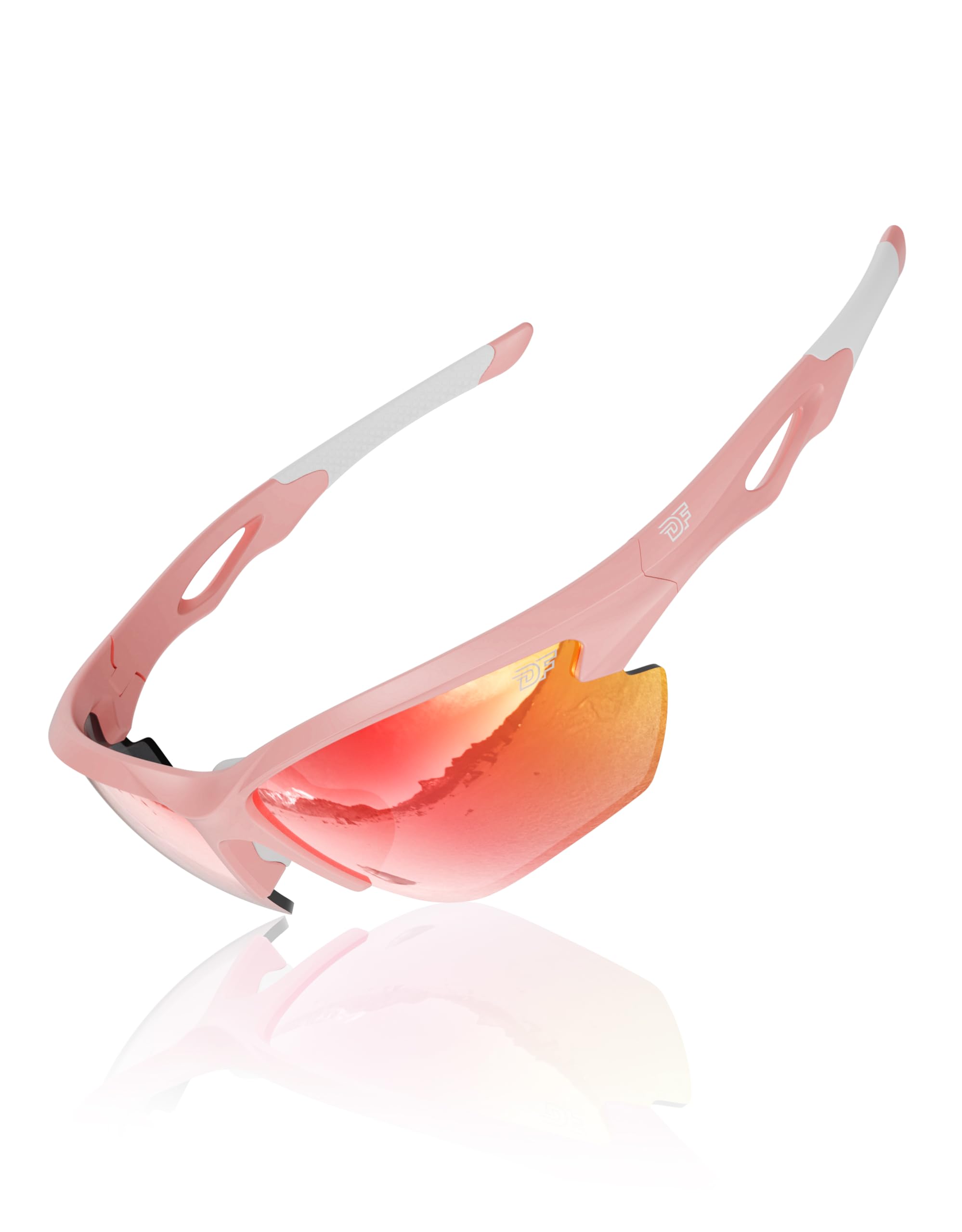 DEAFRAIN front view showing wide-fit frame and comfortable coverage