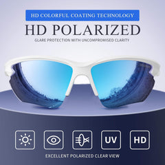 DEAFRAIN close-up of polarized lens highlighting glare reduction and clearer vision