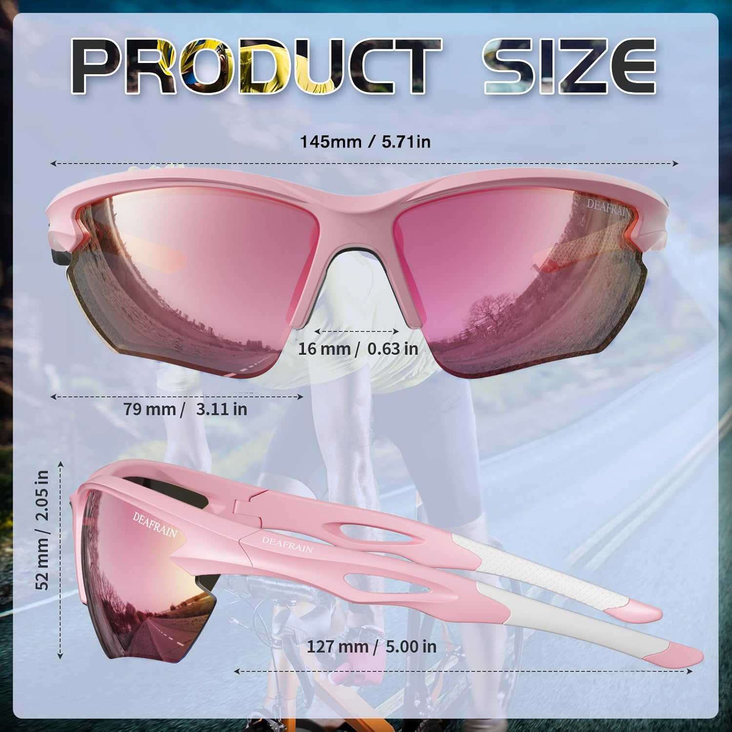 DEAFRAIN side profile highlighting anti-slip rubber arms that stay secure