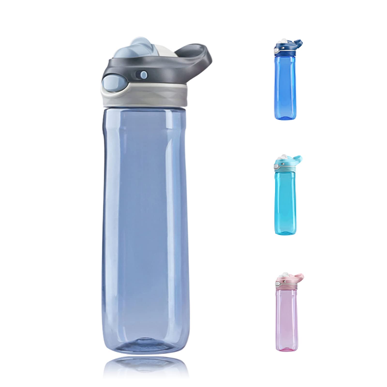 DEARART front view of grey 26oz bottle showing leakproof design and easy carry