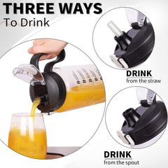 DEARRAY ergonomic handle and wide mouth visible for secure carry and easy filling