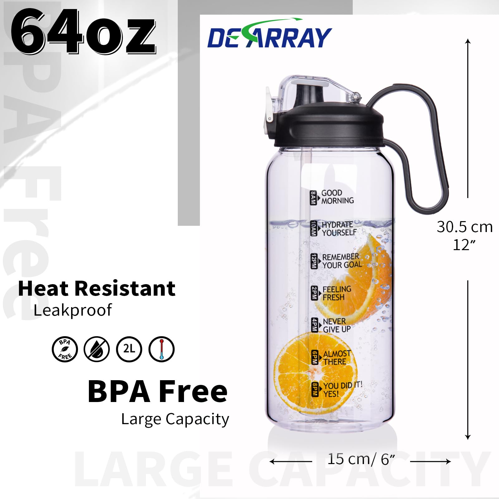 DEARRAY in-use at gym demonstrating portable large-capacity hydration during workouts