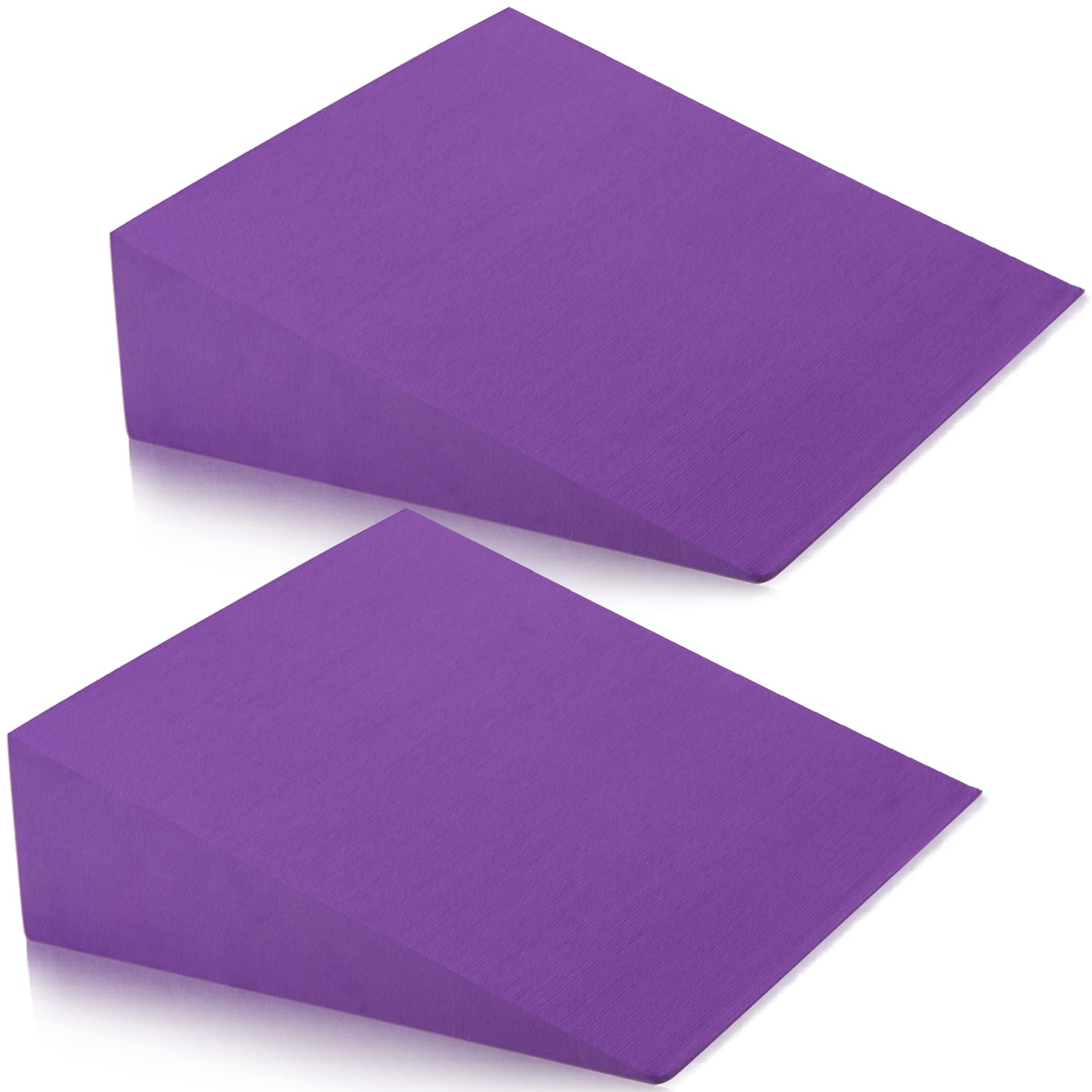 DEAYOU front view of two purple wedges showing stable base and ramp benefit